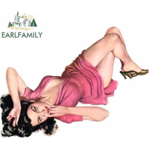 EARLFAMILY 13cm x 9.7cm For Pin Up Girls Motorcycle Car Stickers Fashion Graphics Decal Waterproof Car Styling Custom Printing