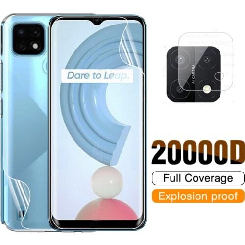 3-in-1Hydrogel Film Front+Back For Realmy C21 Camera Lens Screen Protector For Oppo Realme C 21 c21 Safety Protective Cover Film