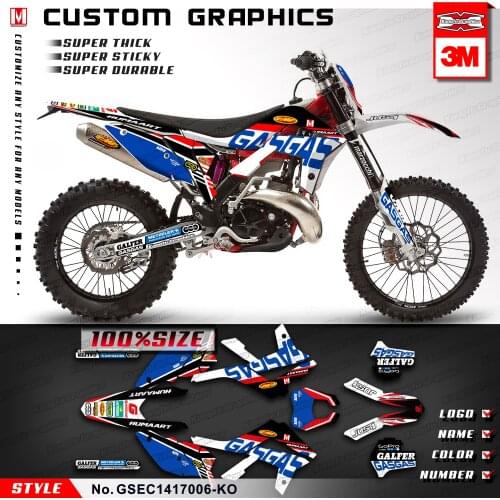 KUNGFU GRAPHICS Off-Road Stickers MX Decals for Gas Gas EC 125 200 250 300 450 EC125 EC200 EC250 EC300 EC450 2014 2015 to 2017