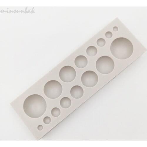 Minsunbak Round Silicone Fondant Mold 3D Circle Wedding Cake Decorating Tools Sugar Craft Tool
