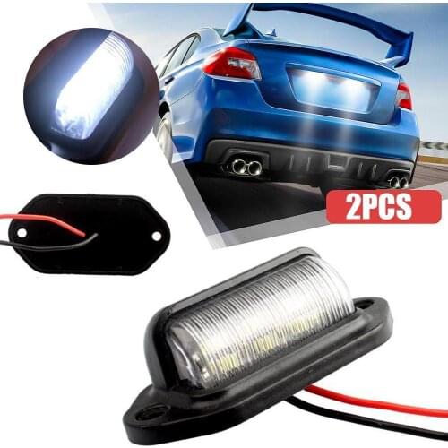 2pcs 12V LED Car Number License Plate Light Bulb For Trailers SUV Waterproof Caravan Trailer Van Lamps Exterior VAN Trucks O0H5