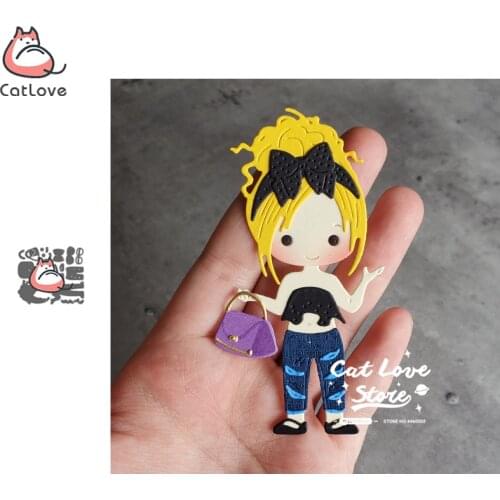 Catlove Summer Fashion Girl Metal Cutting Dies Scrapbooking Stencil Die Cuts Card Making DIY Craft Embossing New Dies For 2020