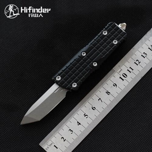 Hifinder Mini Hunting knife D2 steel Blade back Aluminium handle Survival knives outdoor camping EDC tool