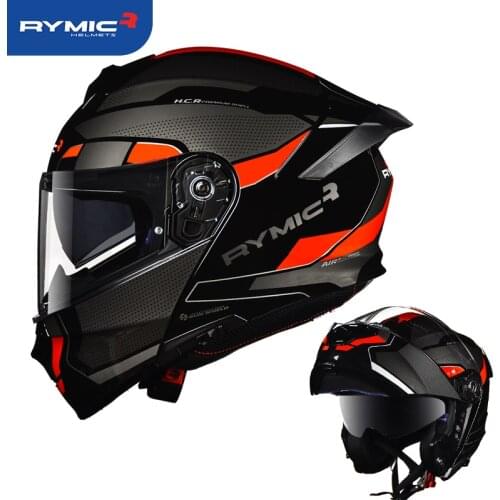 Motorcycle flip helmet, full face modular motorcycle helmet, dual lens, DOT, ECE