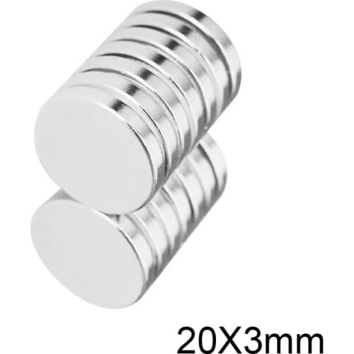 5~70pcs 20x3 Sheet Neodymium Magnet 20mmx3mm Round Powerful NdFeB Magnets 20x3mm Rare Earth Magnet Disc magnet strong 20*3 mm