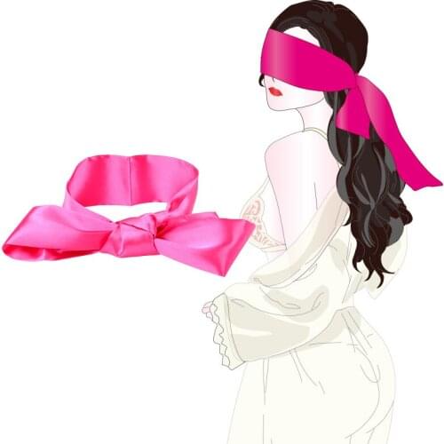 Hot Blindfold Satin Ribbon Bandage On Eyes Comfortable Sleep Eye Mask Breathable Cover Eye Patch For Sleep Women Sex Blindfold