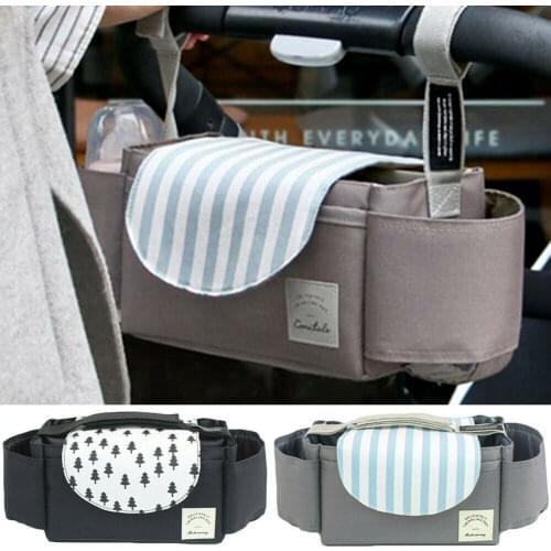 PUDCOCO Universal Buggy Baby Pram Organizer Bottle Holder Baby Stroller Accessory Stroller Caddy Storage Bag