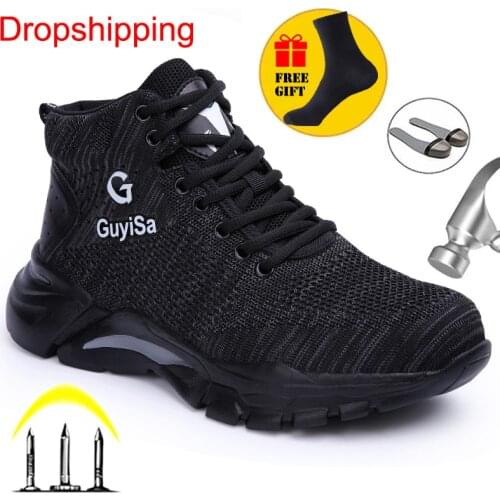 AGILESTAR Air Mesh Steel Toe Work Shoes Breathable Working Shoes Man Safety Lightweight Puncture-Proof Safety Boots Dropshipping