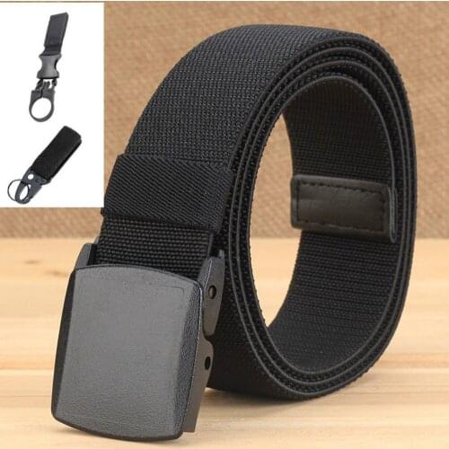 2020 New Luxury Elastic Woven Men Belt Anti Steel Button Top Versatile Casual Jeans Suit Pants Buckle Accessories 120CM*3.8CM