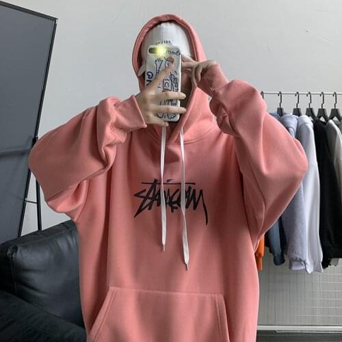Hong Kong Style Chic Oversized Hoodie Autumn Winter New Trend Hip-hop Loose Korean Student Hooded Jacket Handsome Sweatshirts