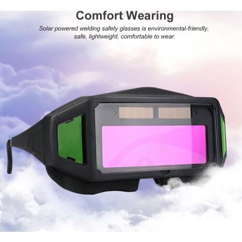 Solar Auto Darkening Welding Glasses Safety Protective Glasses Welder Eye Protection Glasses Anti-Glare Anti-Fog for TIG MIG MMA