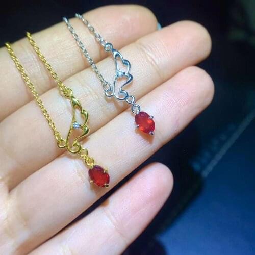 Natural And Real Ruby Pendant Ruby necklace For Women
