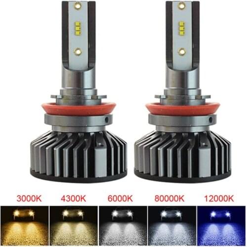 2pcs ZES LED Chips H4 Canbus H1 H3 H7 H8 H11 HB3 9005 HB4 9006 LED Car Headlight Bulbs H27 880 881 Auto Head Lamp 12V 5000K