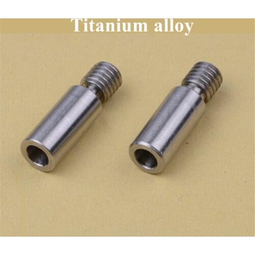 2pcs Super smooth V6 Kraken Titanium alloy Heat Break throat Chimera/Cyclops TC4 thermal barrel 1.75mm 3d printer