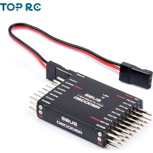 TOP RC SBUS To PWM PPM Decoder 16CH For FPV RC Frsky X8R RXSR Airplane