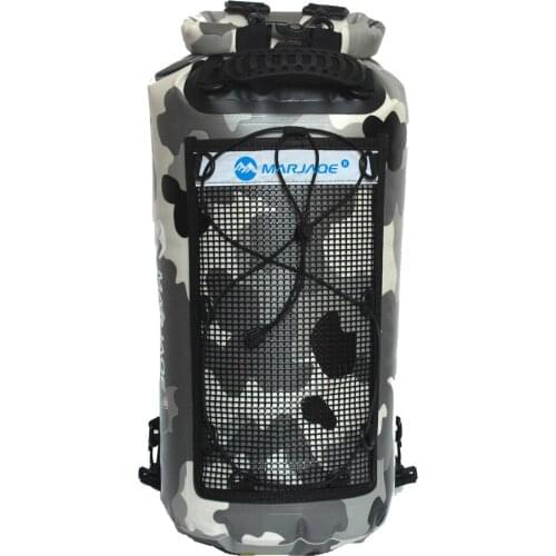 Camouflage shoulder waterproof bag dry and wet separation bag 25L upstream rafting cave exploration bag