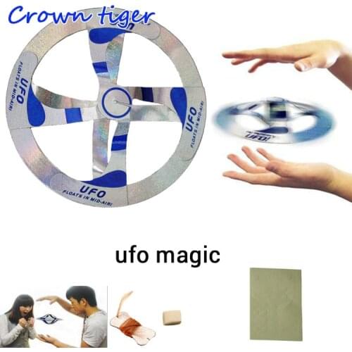 Magic ufo toy Mystery Mid Air UFO Floating Fly Saucer ufo Magic trick Magician Trick Props Show Tool flying magic ufo Toy Kids
