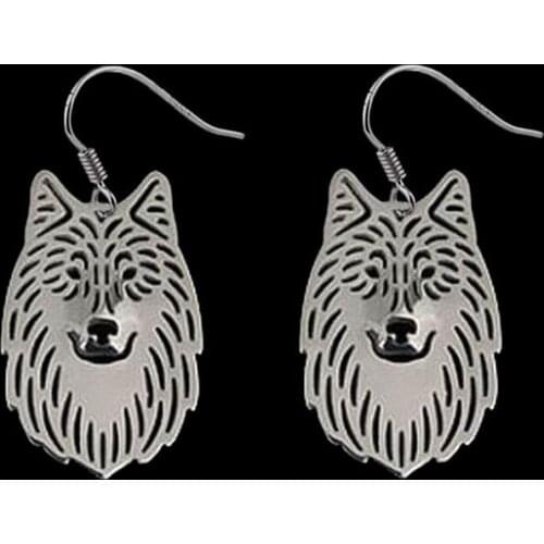 Jewelry Metal Wolf Earrings For Women Popular Alloy Animal Earrings