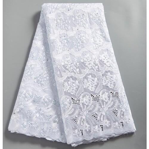 Zhenguiru Yellow Swiss Voile Cotton Lace Fabric 2021 New African Embroidery Cotton Lace Fabric For Wedding Women Dresses A 2498