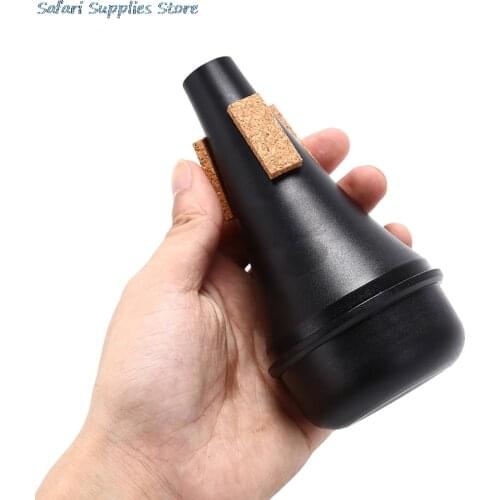 1PC Portable Trumpets Mute Practice Trumpet Straight Cup Mute Musical Accessory High Quality Lightweight Black Silencer Beginner