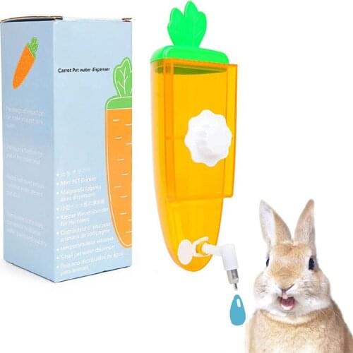 17oz Rabbit Water Bottle No Drip Small Animal Feeder Carrot Drinker Small Pet Automatic Hanging Drinking Bottle For Hamster