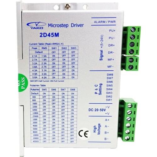 2D45M research and control 2-phase stepping 32-bit DSP control technology motor driver, circuit protection DC20V-50V