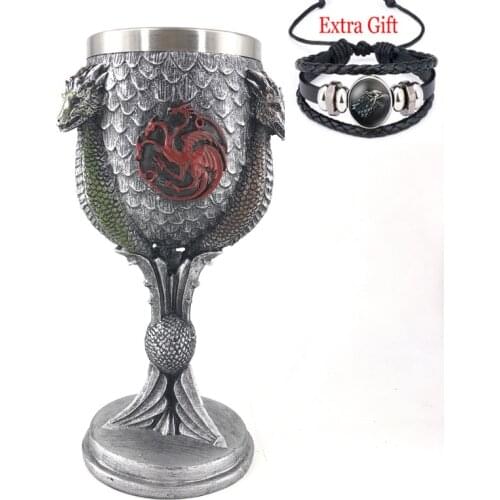 2019 New Fashion 3D Coffee Mug Fire And Blood Stainless Steel & Resin Beer Drinkware Goblet Cup
