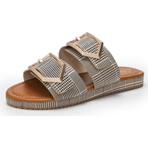 2021 Summer Women Platform Slippers Beach Slippers Womens Slippers Fashion Casual Loafer Flat Slippers for Women