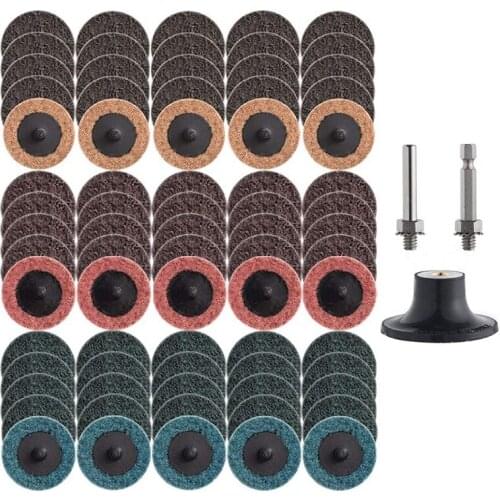 75 Pcs 2 Inch Nylon Quick Change Sanding Discs Set, Die Grinder Surface Conditioning Burr Rust Paint Removal
