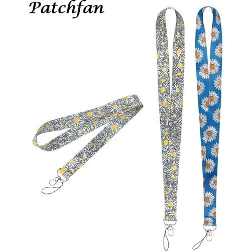 A4099 Patchfan Plant Style Daisy Mobile Phone Lanyard For Keys ID Card Pass Gym USB Badge Holder DIY Strap Neck Lanyards