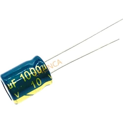 20pcs/lot 10v 1000UF Low ESR / Impedance High Frequency Aluminum Electrolytic Capacitor Size 8X12 1000UF 10v 1000uf 20
