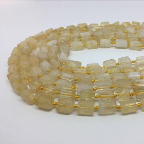6-8x8-12mm Natural Gem Yellow Citrine Stone Beads Gemstone Jewelry Making Bracelet Necklace DIY Luck Health Gift Girlfriend