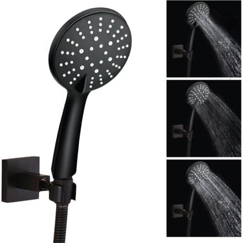 Black shower shower spray paint the black frosted spray massage water pressurization handheld shower nozzle