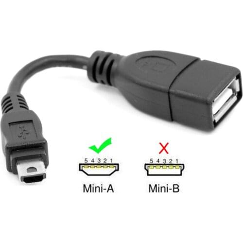 CY Cable USB 2.0 Mini A Male Host OTG Cable VMC-UAM1 DC DV Cable