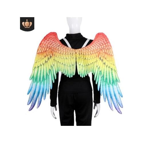 Adult Kid Unisex 3D Angel Wings Fairy Feather Fancy Dress Costume Party Hen Halloween