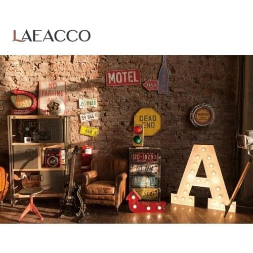 Laeacco Old Vintage Rural Motel Guitar Record Player Cowboy Music Party Photography Backdrop Photographic Background Photocall
