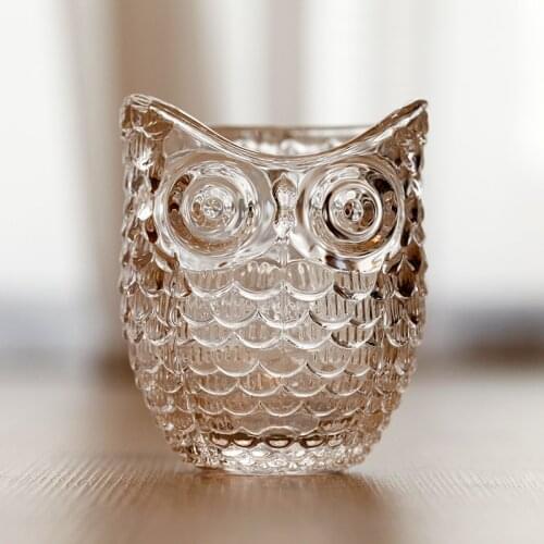 Crystal Roman crystal exquisite embossed small candy jar owl candlestick wedding jewelry storage tank makeup brush collection