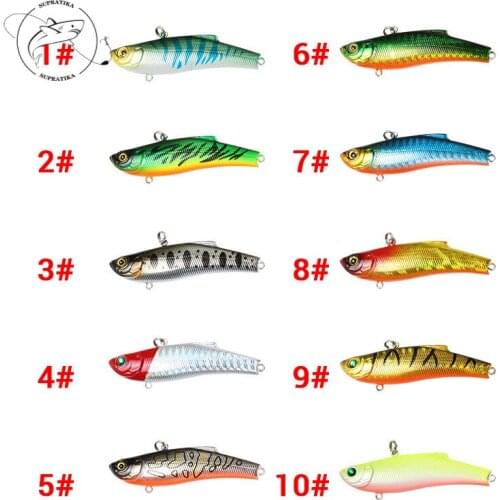 Artificial VIB Plastic Hard Bait 10Color 7cm/17.8g Depth Dive 0.5-3m 6# Three Hook ABS Bionic Bait Sea Fishing Lure Outdoor