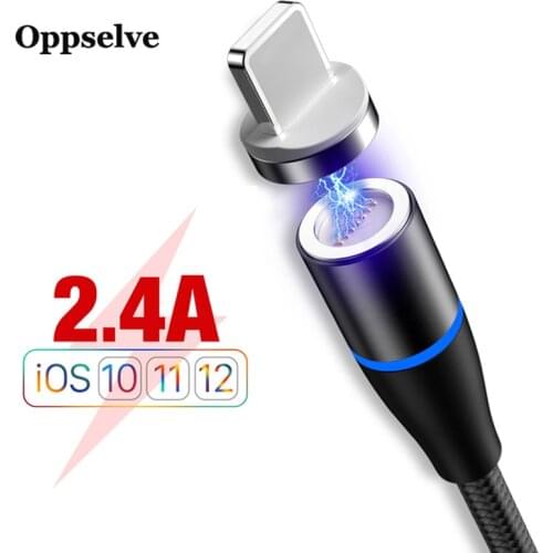 Oppselve Magnetic Fast Charging Cables for iPhone 11 Pro Max X XS MAX XR 8 7 6 S 5A Charger Wire Led Cavo Kabel Charge Data Cord
