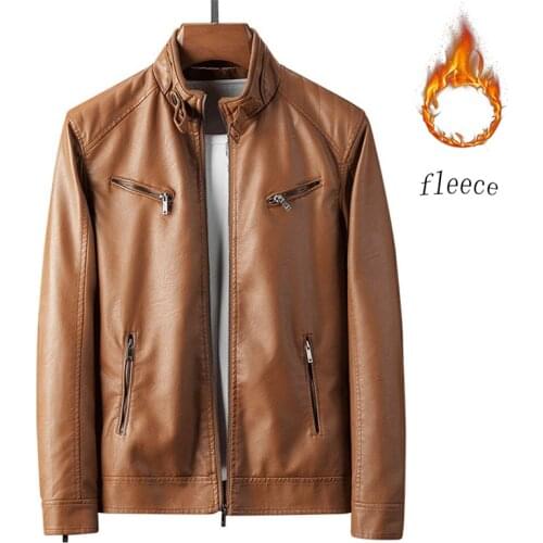 2021 Autumn and Winter Leather Jacket Mens Coat New Style Fashionable Handsome Cultivate Ones Morality Locomotive 4Xl