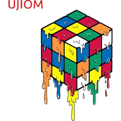 UJIOM Wall Stickers Melted Cube Bedroom Decorations Sticker Accessories Room Doors Window Wallpaper Home Decor Waterproof Decals