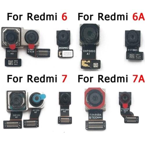 Original Front Back Camera For Xiaomi Redmi 7A 7 6A 6 Rear Backside Frontal Selfie Camera Module Flex Replacement Spare Parts