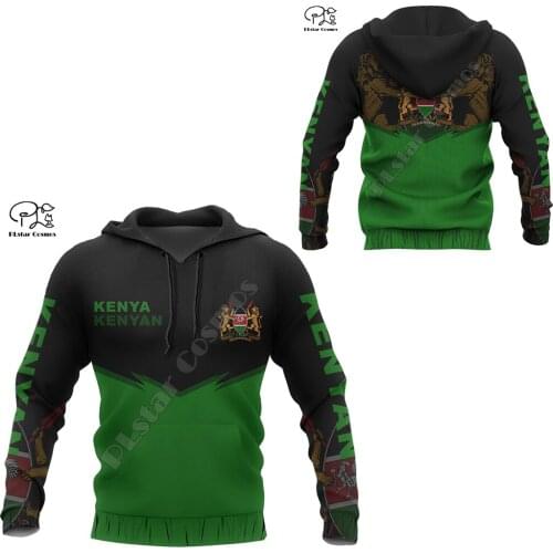 PLstar Cosmos Kenya Country Flag Tribe Culture Tattoo Tracksuit 3Dprint Men/Women NewFashion Harajuku Hoodies Pullover Jacket 42