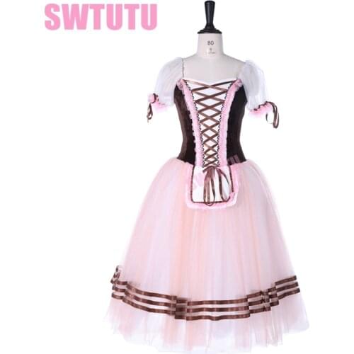 Gilrs Brown Romantic ballet tutus,Giselle Ballet Tutu,Giselle ballet dress for children,long ballet tutu BT8904
