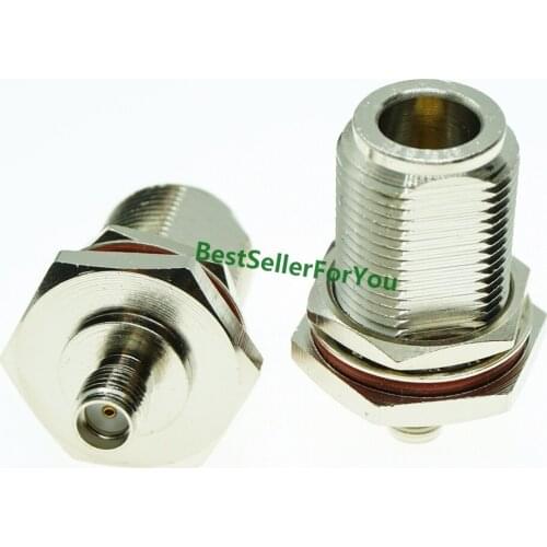 SMA Female To N Type Female Jack Connector Nut Bulkhead O-ring RF Adapter