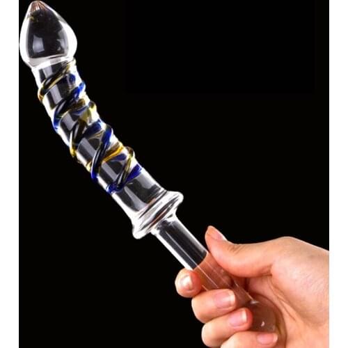 Crystal G-point Anus Plug Masturbation Vaginal Stimulation Massager Glass Dildo Sex Toy