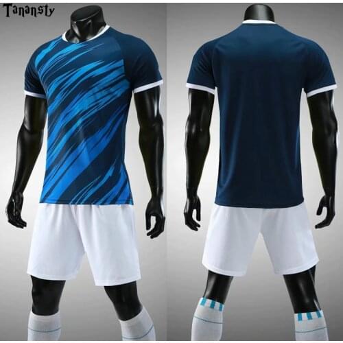 Customize football jerseys Futbol Training Uniforms set 2018 2019 DIY Adult Soccer Jerseys suits Breathable shirts Short Jerseys