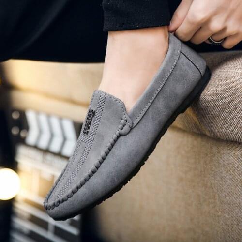 Leather Men Shoes Luxury Brand Italian Casual Mens Loafers Moccasins Breathable Slip on Black man Driving designer shoes h98