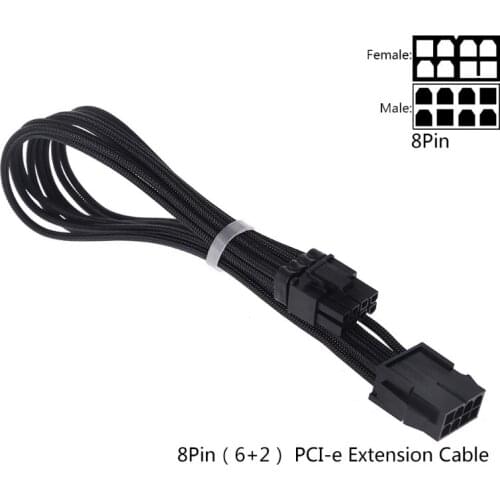Sleeve Extension Power Supply Cable 24-pin A TX/EPS/8-pin PCI-E GPU/8pin CPU/6-pin PCIE/4-Pin CPU Cable with Combs 18 AWG