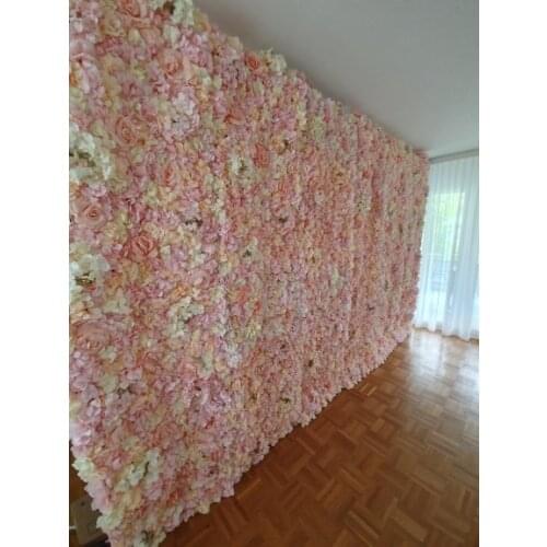 High Quality 40x60cm Silk Rose Artificial Flowers Mats Wedding Home Flower Wall Romantic for Background Decoration